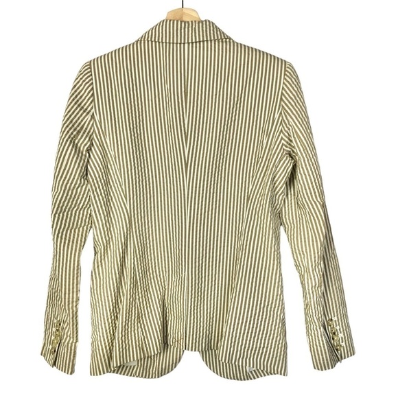 A New Day Beige Seersucker Single Button Blazer 4 - Picture 4 of 5